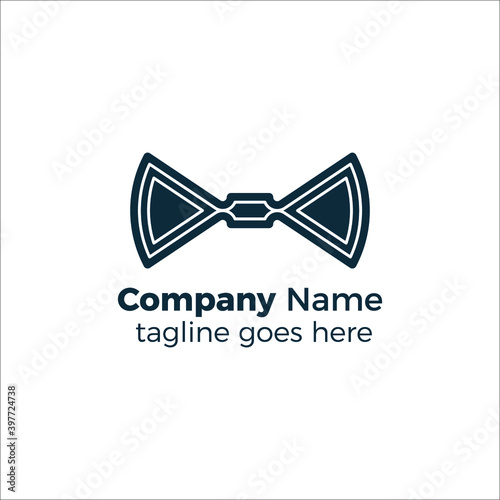  bow tie corp simple logo design icon vector illustration line