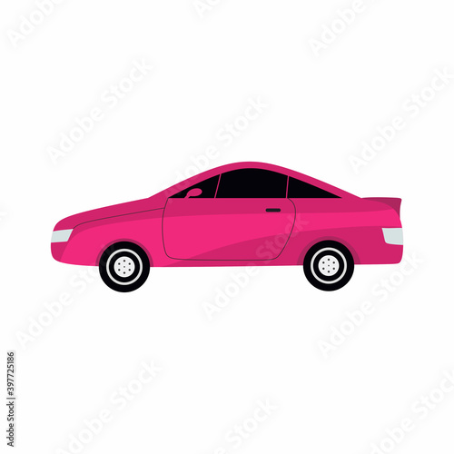 Super car icon flat style. ...