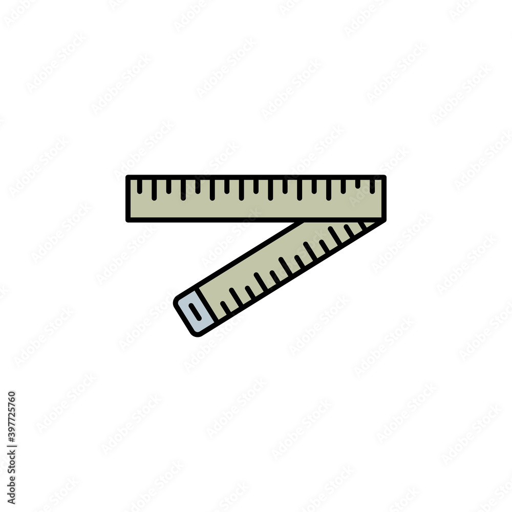 measuring tape line icon. Signs and symbols can be used for web, logo, mobile app, UI, UX
