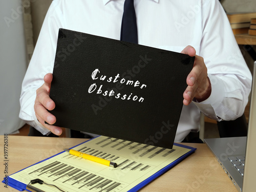  Juridical concept about Customer Obsession with sign on the sheet.