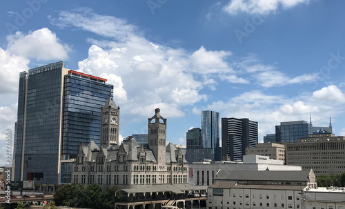 Cityscape of Nashville, Tennessee in July