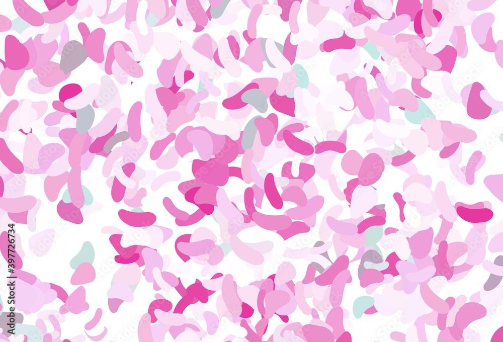 Light Pink vector template with memphis shapes. Light Pink vector template with memphis shapes.