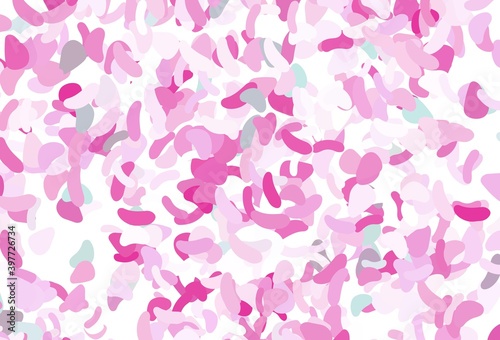 Light Pink vector template with memphis shapes.