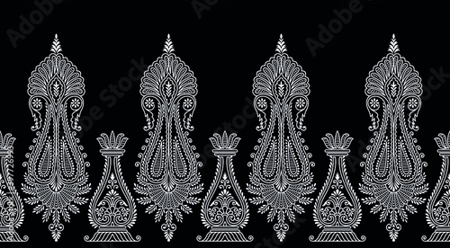 Black and white Asian border design