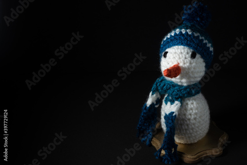 Beautiful Handmade Yarn Snowman worsted