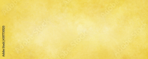 Yellow background paper with soft grunge border texture, gold paper with beige color center
