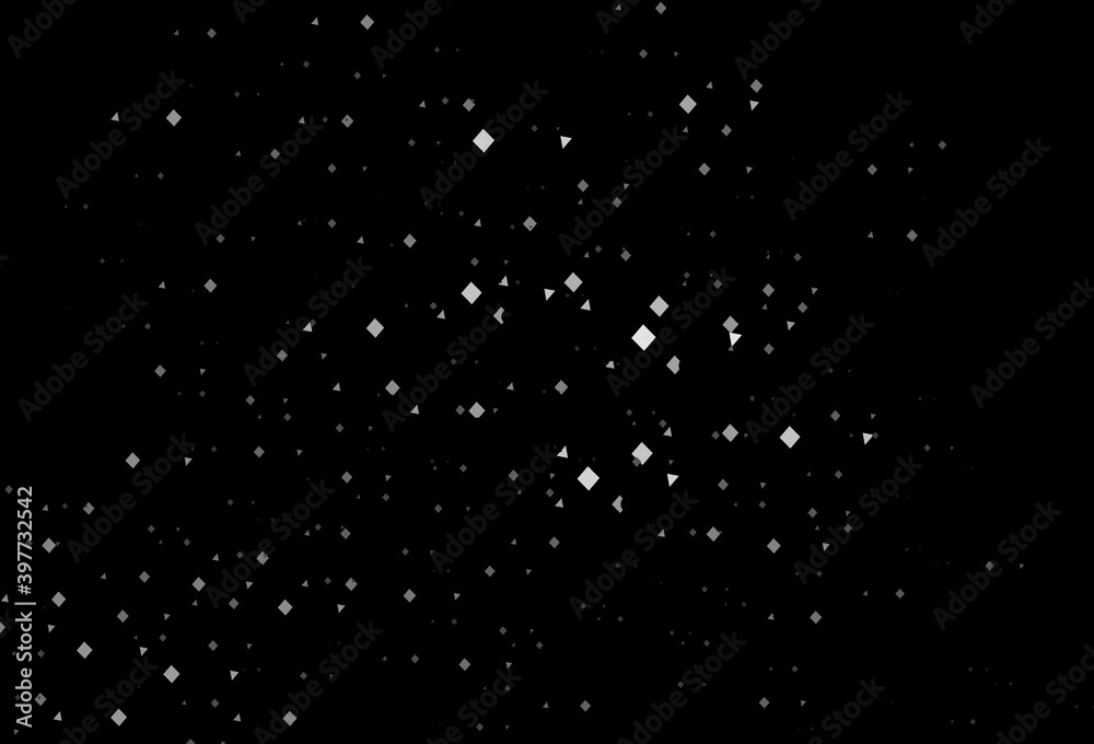 Dark silver, gray vector backdrop with lines, circles, rhombus. Dark silver, gray vector backdrop with lines, circles, rhombus.