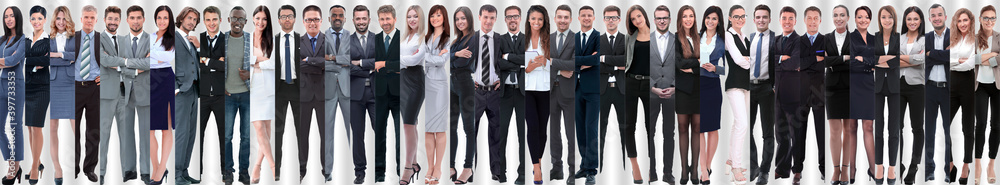 panoramic collage of a group of successful young business people. panoramic collage of a group of successful young business people.