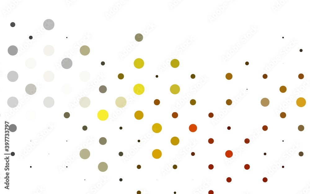 Light Yellow, Orange vector template with circles.