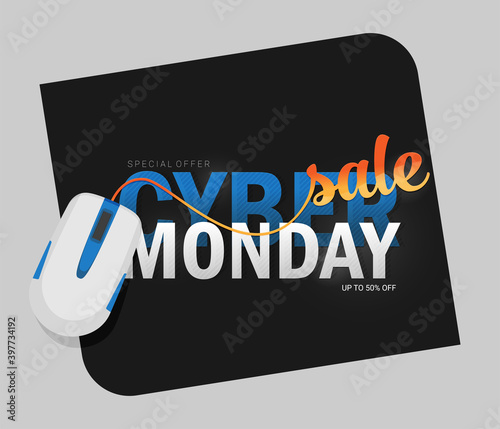 Cyber Monday background design. EPS 10 vector illustration