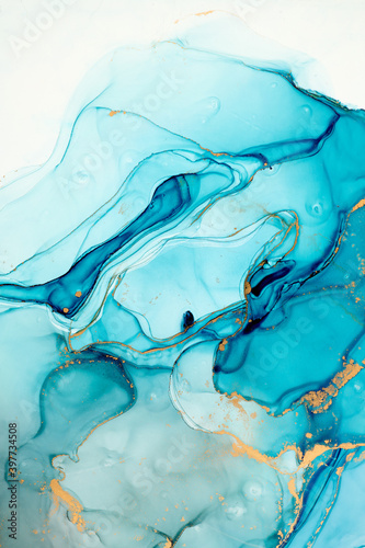 Alcohol ink art.Mixing liquid paints. Modern, abstract colorful background, wallpaper. Marble texture.Translucent colors