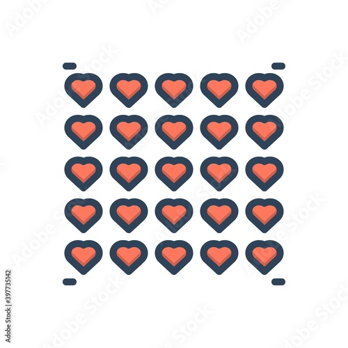 Color illustration icon for much