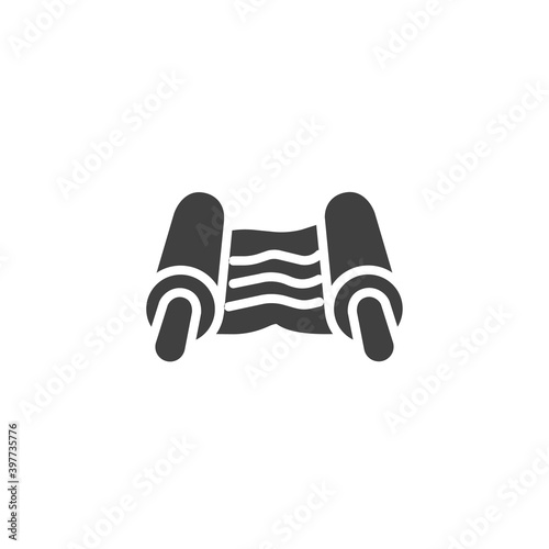 Ancient paper scroll vector icon. filled flat sign for mobile concept and web design. Ancient manuscript parchment glyph icon. Symbol, logo illustration. Vector graphics