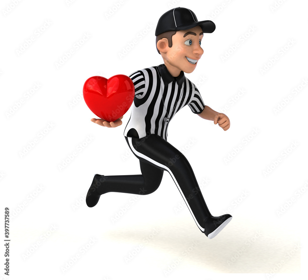 Fun 3D Illustration of an american Referee Fun 3D Illustration of an american Referee