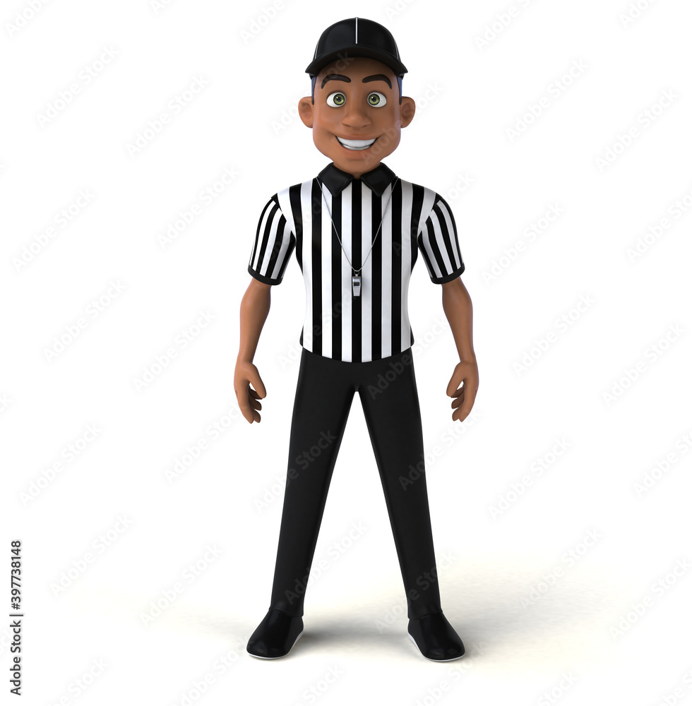 Fun 3D Illustration of an american Referee Fun 3D Illustration of an american Referee