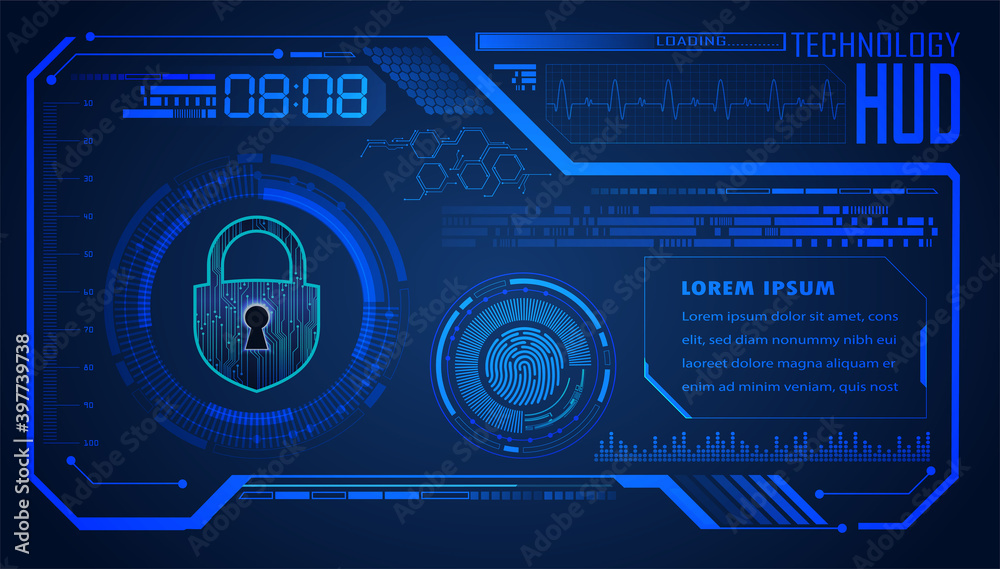 Closed Padlock on digital background, cyber security Closed Padlock on digital background, cyber security