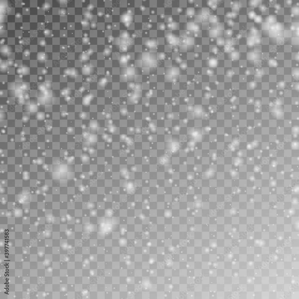 Cold winter Christmas and New Year background.Snowfall, snowflakes in different shapes and forms. Vector illustration EPS10 Cold winter Christmas and New Year background.Snowfall, snowflakes in different shapes and forms. Vector illustration EPS10