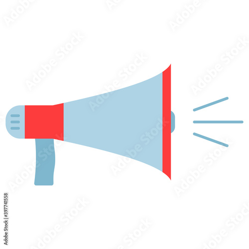 Schilderij op canvas Clipart megaphone