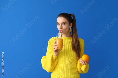 Beautiful young woman with ...