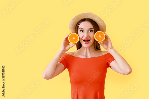Beautiful young woman with ...