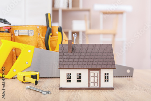 Model of new house with sup...