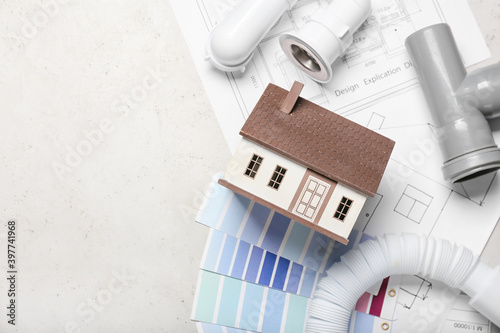 Model of new house with sup...
