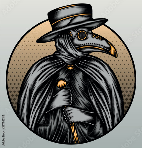Doctor plague illustration