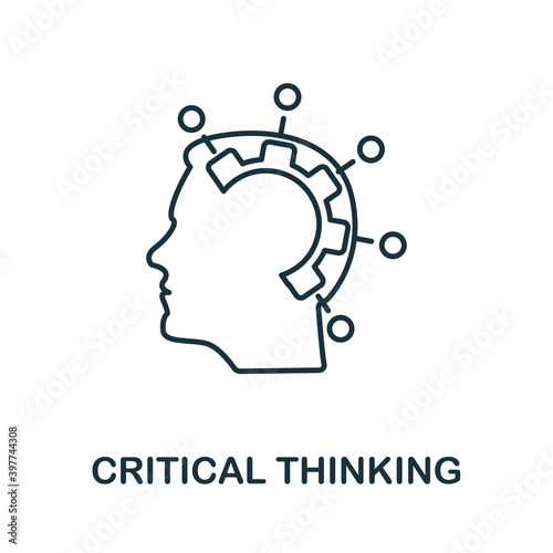 Critical Thinking icon. Line style element from life skills collection. Thin Critical Thinking icon for templates, infographics and more
