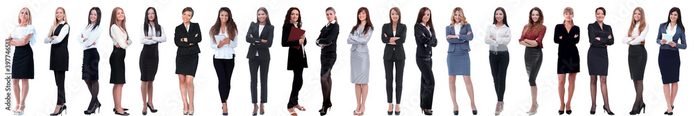 group of successful young businesswoman standing in a row group of successful young businesswoman standing in a row