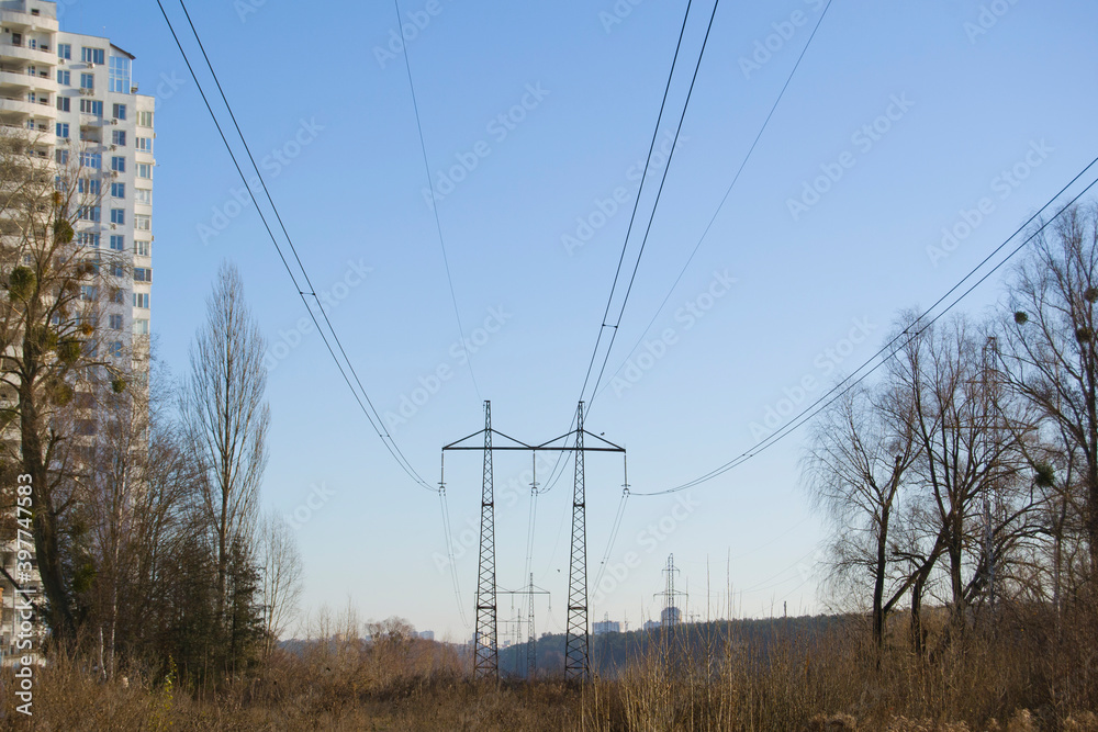 electrical support network with long wires