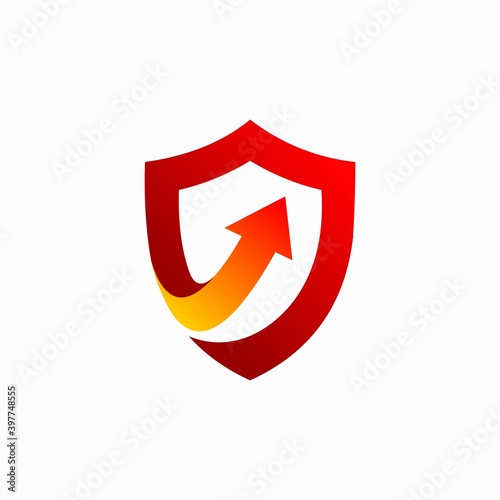 protection vector with arrow concept