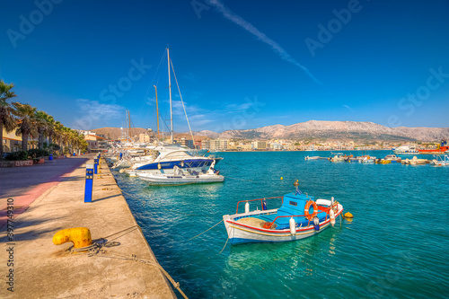 Chios Harbour view in Chios Island of Greece.