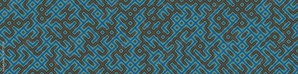 Abstract Geometric Pattern generative computational art illustration
