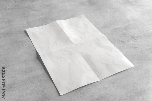 A4 paper sheet mock up - 3d rendering