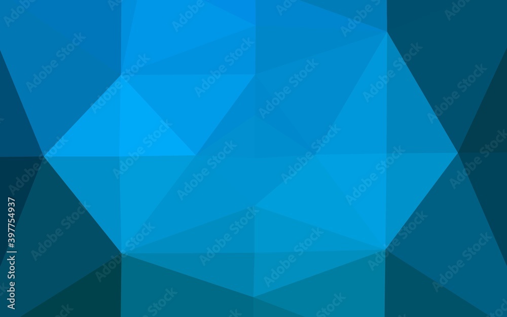 Light BLUE vector shining triangular background. Light BLUE vector shining triangular background.