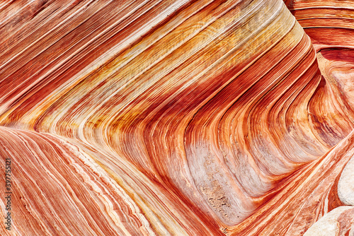 Detailed wavy natural background of petrified dune photo