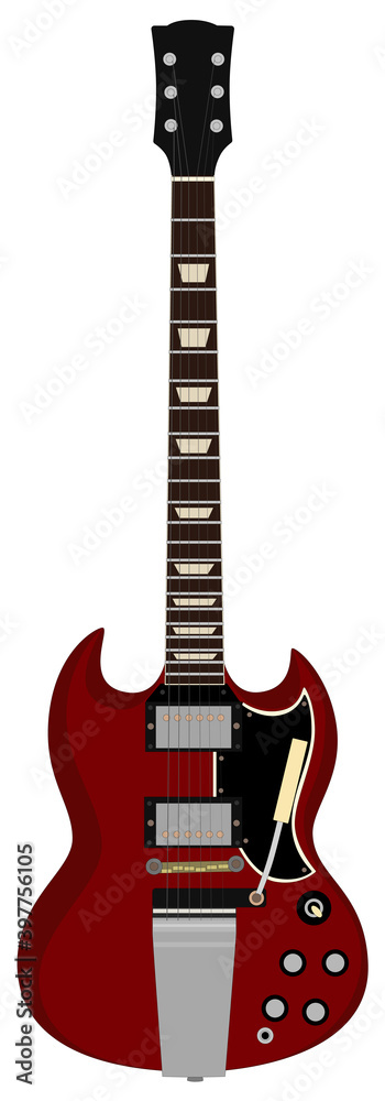 赤いエレキギターのイラスト Stock Vector Adobe Stock
