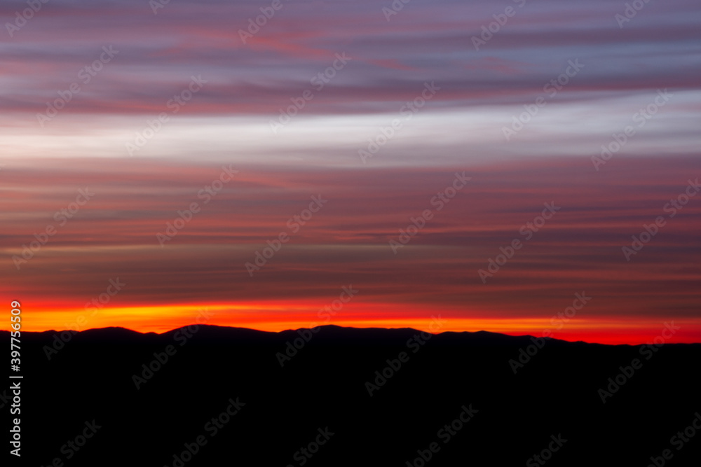 
colorful sunset over the mountains