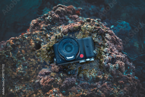 Obraz na płótnie Waterproof underwater camera