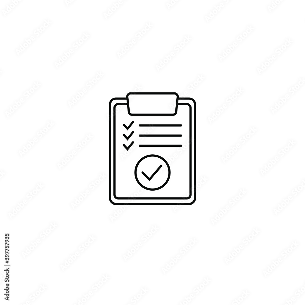 Clipboard with checklist icon, symbol for web site and app design. Vector illstration. Clipboard with checklist icon, symbol for web site and app design. Vector illstration.
