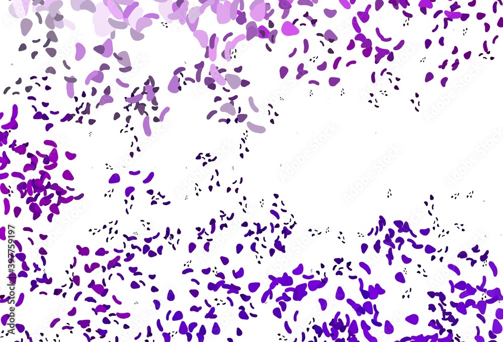 Light Purple vector pattern with chaotic shapes. Light Purple vector pattern with chaotic shapes.