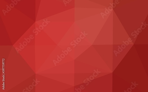 Light Red vector shining triangular pattern.