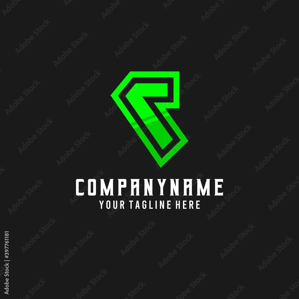 Esport text alphabet logo. Initial letter C Esport text alphabet logo. Initial letter C