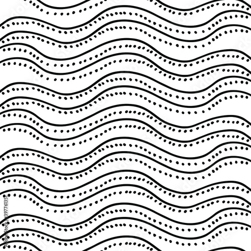 Waves of stripes with a pattern. Background of stripes that are divided into fragments.