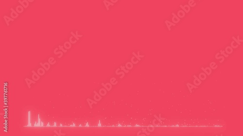 Recording audio background. Digital equalizer footage