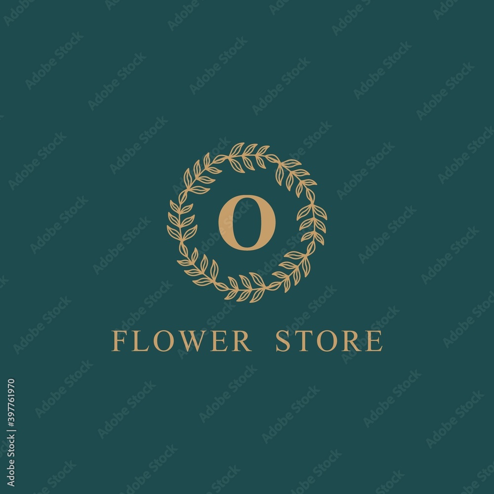 Creative monogram letter O frame luxury logo design