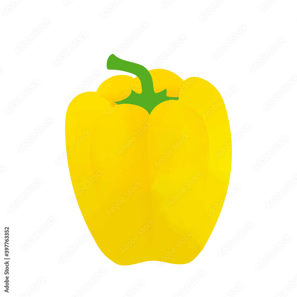 Vector illustration of a fresh bell pepper on white background Vector illustration of a fresh bell pepper on white background