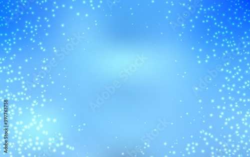 Light BLUE vector texture with milky way stars.