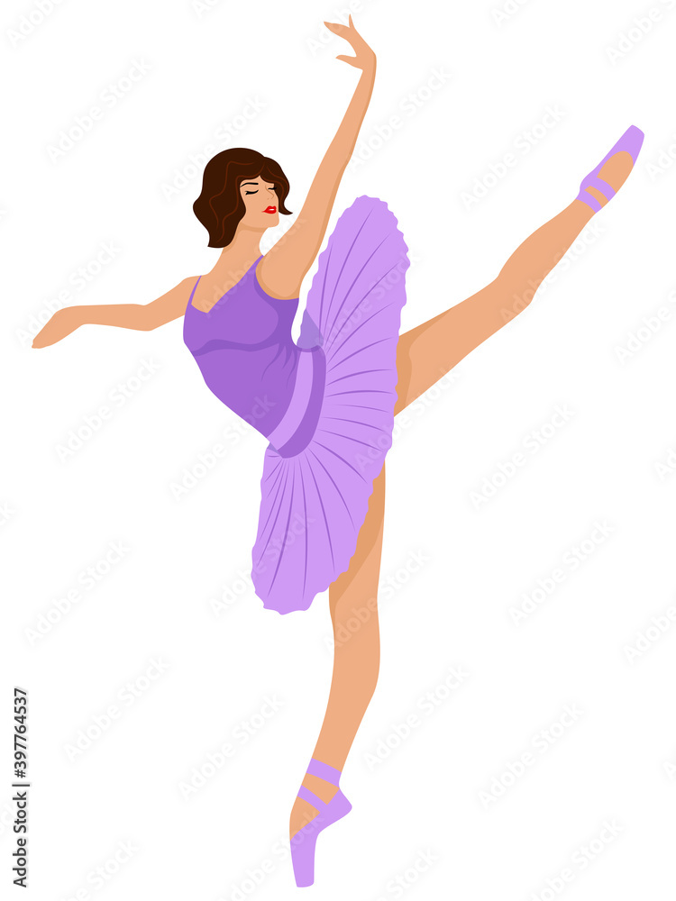 Ballerina in a pale purple tutu dress Ballerina in a pale purple tutu dress