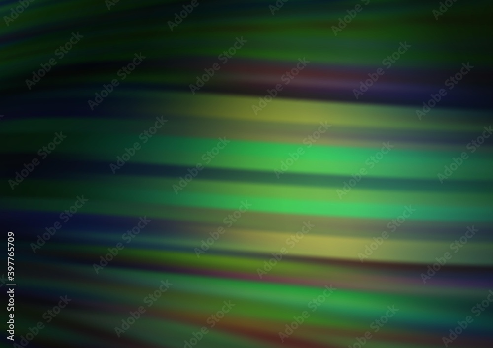 Dark Green, Yellow vector template with lines, ovals. Dark Green, Yellow vector template with lines, ovals.